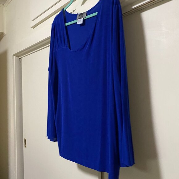 Slinky Brand, long bell sleeve, royal blue tunic, size L* - Picture 4 of 10